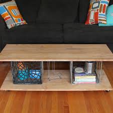 Diy Metal Milk Crate Coffee Table Love This Paint The Wood Or Leave For A Very Lofty Industrial Look Milk Crates Diy Crate Coffee Table Crate Furniture
