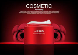 Design by 123 free vectors. Opened Night Cream With Roses On Red Background Vector Cosmetic Free Download