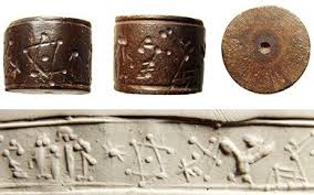 Holy Land C 1000 Bc Fantastic Hematite Cylinder Seal With A 6 Pointed Star Undrilled With Central Depressions Cylinder Seal Ancient Coins Ancient Near East