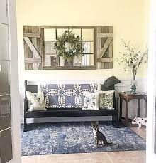 Our collection of art complements the modern farmhouse color palette of greige, black, creamy whites, soft greens and blues. Farmhouse Wall Decor Rustic Mirror Farmhouse Wall Decor Window Mirror With Shutters