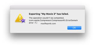 Imovie Won T Export The Operation Couldn T Be Completed Fix Macreports