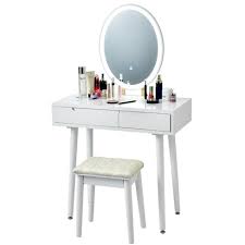 Costway makeup vanities vanity table. Costway Vanity Makeup Table Touch Screen 3 Lighting Modes Dressing Table Stool Set White Target