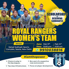 Globalsportsarchive.com provides you with unrivaled spectrum of sport results, statistics and rankings from competitions all over the world. Royal Rangers Fc Women S Team Trials New Delhi Spotik