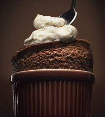 Milk Chocolate Souffles With Nougat Whip Bon Appetit Recipe Chocolate Desserts Desserts Chocolate Souffle