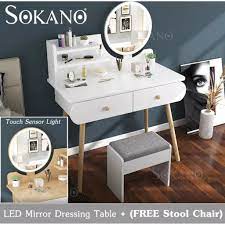 Check spelling or type a new query. B20114 Dressing Table With Led Mirror Modern Nordic Solid Wood Dressing Make Up Table Storage Cabinet Desk Furniture Shopee Malaysia