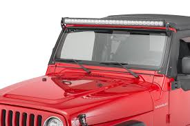 Quadratec Led Light Bar Windshield Pillar Mounting Brackets For 97 06 Jeep Wrangler Tj Quadratec