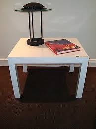 17.5h x 39w x 19d. Thayer Coggin Original Mid Century Parsons Table Glossy White New Old Stock Ebay