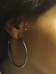 Vertical And Tragus Piercing Surface Stars Didn T Hurt At All Body Jewelry Piercing Tragus Piercings Piercings