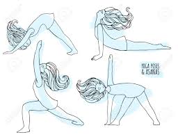 Yoga series 3, six yoga poses on white. Simple Yoga Poses Drawing Novocom Top