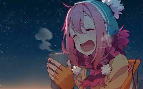 Download Wallpapers 4k Nadeshiko Kagamihara Cry Manga Anime Characters Yuru Camp Laid Back Camp Besthqwallpapers Com Anime Camping Art Anime Wallpaper