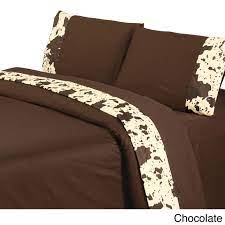 Check out our cowhide crib bedding selection for the very best in unique or custom, handmade pieces from our bedding shops. Hiend Accents Printed Cowhide Bed Sheet Set On Sale Overstock 9943094