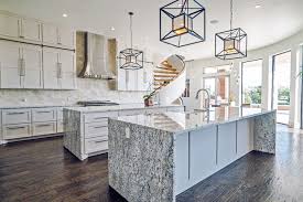 huge kitchen with two islands