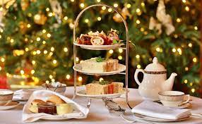 Festive Afternoon Tea At Oak Hall Hanbury Manor Marriott Hotel Country Club Ware Hertfordshire Uk Marriott Hotels Table Decorations Afternoon Tea
