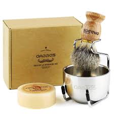 The white/brown colour in our brushes indicates an above average standard and also confirms that the mixture of hair is very pure. Anbbas Pure Badger Hair Shaving Brush Solid Wood Handle With Goat Milk Shaving Soap 100g Stainless Steel Shaving Stand And 2 Layers Shaving Bowl Kit Perfect For Men Gift Buy Online In Antigua
