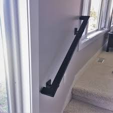 See more ideas about stair railing, interior stairs, interior stair railing. Short Metal Handrail With Square Brackets Great Lakes Metal Fabrication