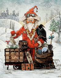 Santa Wall Art Christmas Decor Santa Art Print Santa Etsy Santa Art Art Christmas Art