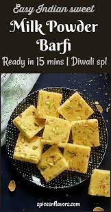 Milk Powder Burfi Diwali Special Indian Sweet Recipe Indian Sweet Sweets Recipes Easy Sweets Recipes