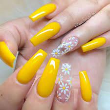 Yellow nail art on a set of well manicured hands and feet can be a real head turner. 35 Perfect Yellow Acrylic Nails Designs Latest Hairstyles And Haircut Pictures