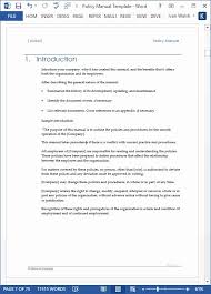 Procedures Template Microsoft Word Inspirational Download Policy Procedures Manual Templates Ms Word 68 In 2020 Word Template Screenplay Template Free Word Document