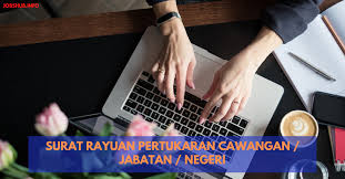 Contoh surat bisnis, surat dinas, surat izin, surat kuasa, surat lamaran kerja, surat pemberitahuan, surat penawaran, surat pengunduran diri, surat peringatan, surat perjanjian, surat pernyataan, surat resmi, surat undangan. Contoh Surat Rayuan Pertukaran Cawangan Jabatan Negeri