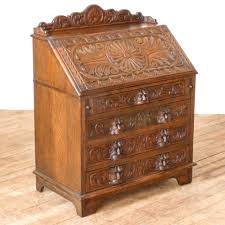 A Victorian Carved Oak Bureau With Lion Mask Handles And A Well Fitted Interior Http Antique Furniture For Sale Antique Furniture Victorian Antique Furniture