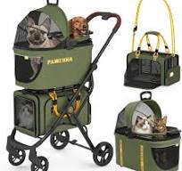 Amazon.com: PAWZIDEA Double Pet Stroller with 2 Detachable ...