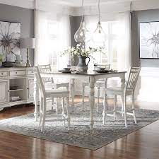 Give your dining room a signature look with a great deal on a new counter height dining set from kassa mall furniture. Libby Morgan 5 Piece Counter Height Table And Chair Set With Removable Leaf Walker S Furniture Pub Table And Stool Sets