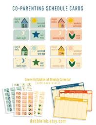 Co Parenting Schedule I Kids Divorce Schedule I Joint Custody Etsy In 2020 Divorce And Kids Co Parenting Kids Schedule