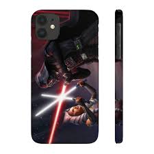 Star Wars Lightsaber Duel Phone Case Iphone Galactic Etsy Iphone Phone Cases Star Wars Light Saber Slim Phone Case