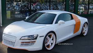 Odified Audi R8 V10 With Custom White Gloss Paint And More Aggresive Bodywork On 21 Rims Audi Audi R8 Audi R8 V10