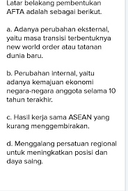 Sejarah perjanjian perdagangan bebas amerika utara dimulai pada tahun 1980. Jelaskan Latar Belakang Terbentuknya Asean Cara Golden