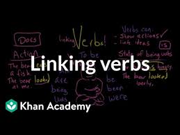A linking verb (am, is, are, was.) connects the subject to words describing the subject (e.g. What Are Linking Verbs Video Khan Academy