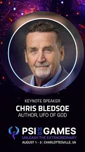 Meet UFO of God author Chris Bledsoe at the Psi Games, where you can even  join him for a skywatch 💫 Full schedule, tickets, and more info at  https://psigamesinternational.com/schedule/