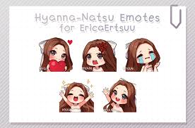 Video Commission Erica Emotes By Hyanna Natsu On Deviantart In 2020 Chibi Characters Digital Artist Anime Chibi