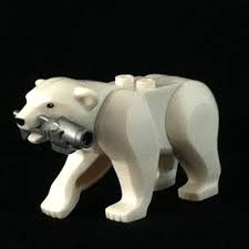 Lego Polar Bear Minifigure White Arctic Snow Animal Silver Fish New Arctic Animals Snow Animals Polar Bear