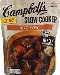 Amazon Com Campbell S Slow Cooker Sauces Beef Stew 12 Oz Pouch Grocery Gourmet Food