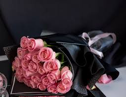 Pink rose bouquet of flowers. Two Dozen Blush Pink Roses Bouquet By Luxury Flowers Miami