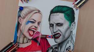 Speed drawing: Harley Quinn and Joker - YouTube