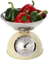dexam cream retro kitchen scales