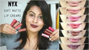 Dries to a matte finish. Nyx Soft Matte Lip Creams For Indian Tan Olive Skin Tone Lip Swatches Kavya K Youtube