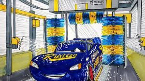 Tune in each episode to see what kinds of vehicles take a trip through carl's fantastic car wash! How To Draw A Car Wash With Fabulous Lightning Mcqueen Drawing And Coloring For Kids Tim Tim Tv Youtube