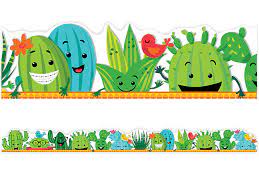 Home classroom decorations bulletin board supplies bulletin board letters eureka a sharp bunch 4 cactus deco letters. Sharp Bunch Cactus Border At Lakeshore Learning