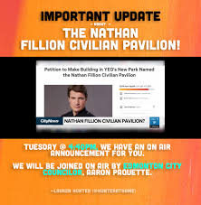 Canadian city has started a petition called the nathan fillion civilian pavilion. Facebook