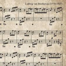 Fur Elise Printable Vintage Sheet Music Instant Download Beethoven Art Print Classical Piano Music Christmas Song Decor Classical Vintage Sheet Music Sheet Music Vintage Printables