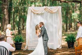 Rustic Backyard Wedding In Brooksville Florida Backyard Wedding Wedding Photo Booth Backdrop Wedding