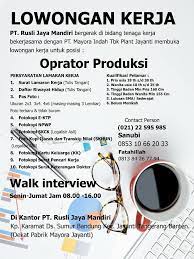 Pt torabika eka semesta lowongan tenaga kerja operator produksi pabrik pt torabika ekasemesta. Pt Rusli Jaya Mandiri å¸–å­ Facebook