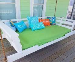 Then you can make use of these diy porch swing plans and build a swing out of recycled pallets. Outdoor Hanging Swing Daybed Ideas Sleeping Porches For Coastal Living Coastal Decor Ideas Interior Design Diy Shopping
