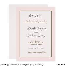 Hashtag Personalized Sweet Pink Gold Gray Wedding Invitation Zazzle Com Grey Wedding Invitations Blush Wedding Invitations Wedding Invitations