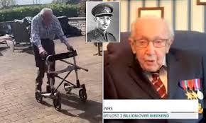 When captain tom, as he was quickly nicknamed in the british press, turned 100 on april 30, queen elizabeth ii sent him a personal greeting. Captain Tom Moore Raises More Than 4million For The Nhs Amidst Coronavirus Pandemic Daily Mail Online
