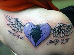 Broken Heart With Wings By Cabletheangel On Deviantart Broken Heart Chest Tattoo Tattoos For Guys Heart Tattoo For Men